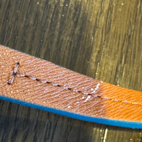 Tory Burch Penn Tote Bag in Teal & Tan - Picture 11 of 16